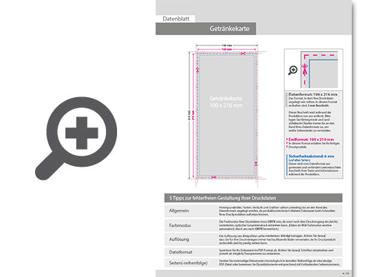 Product Bild getr__nkekarte_mit_3-fach_drahtheftung__endformat_din_lang__32-seitig