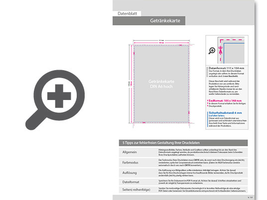 Product Bild getr__nkekarte_mit_2-fach_drahtheftung__endformat_din_a6__20-seitig