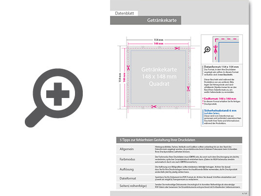 Product Bild getr__nkekarte_mit_2-fach_drahtheftung__endformat_quadrat_14_8_cm_x_14_8_cm__16-seitig